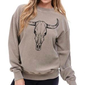 Corduroy Skull Crewneck